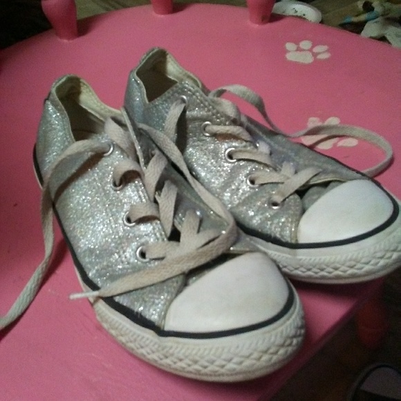 Converse Other - Silver Glitter Converse